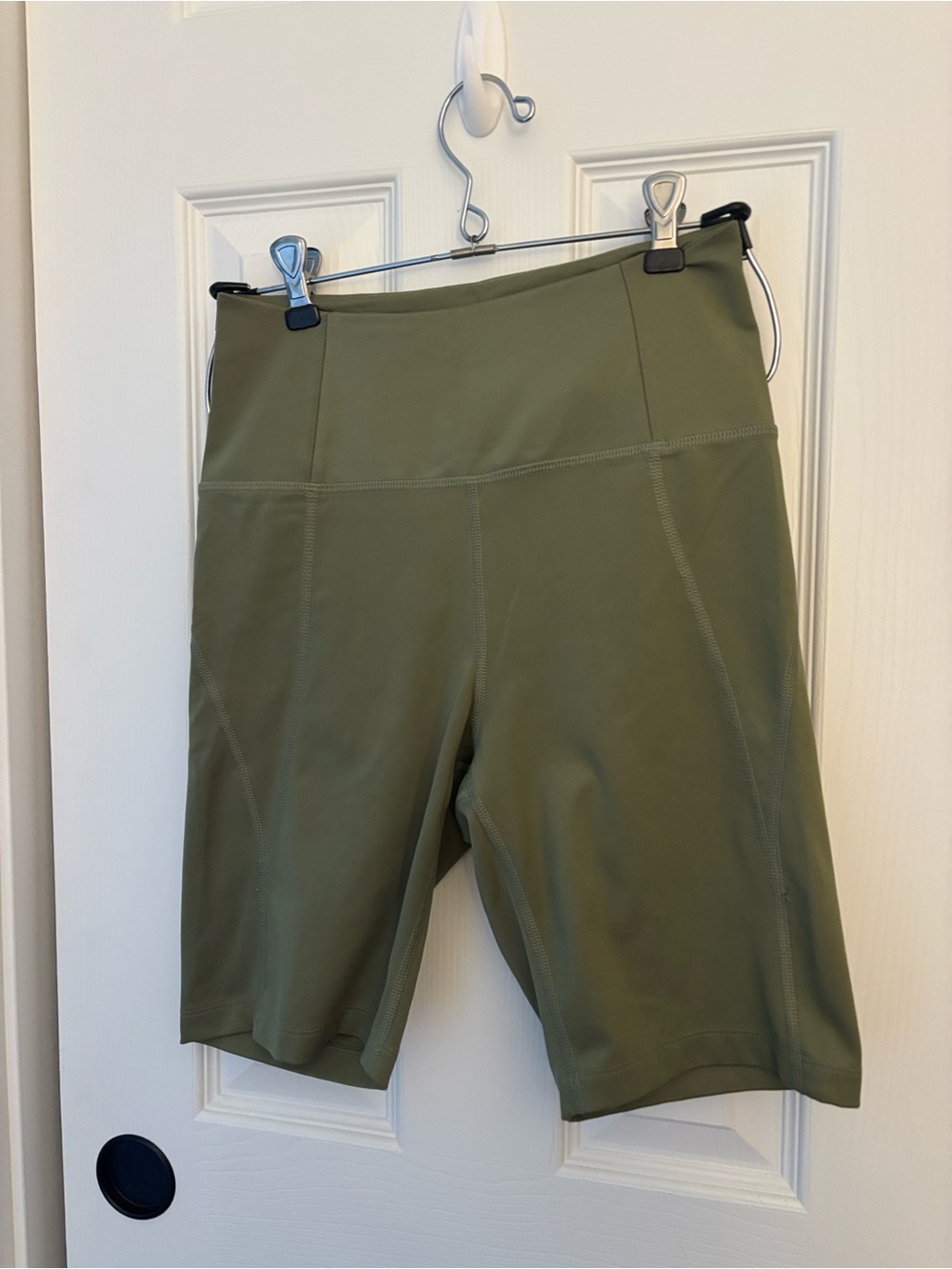 girlfriend collective Green High-Rise Bike Shorts